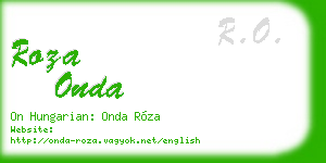 roza onda business card