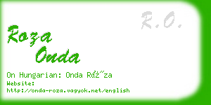 roza onda business card